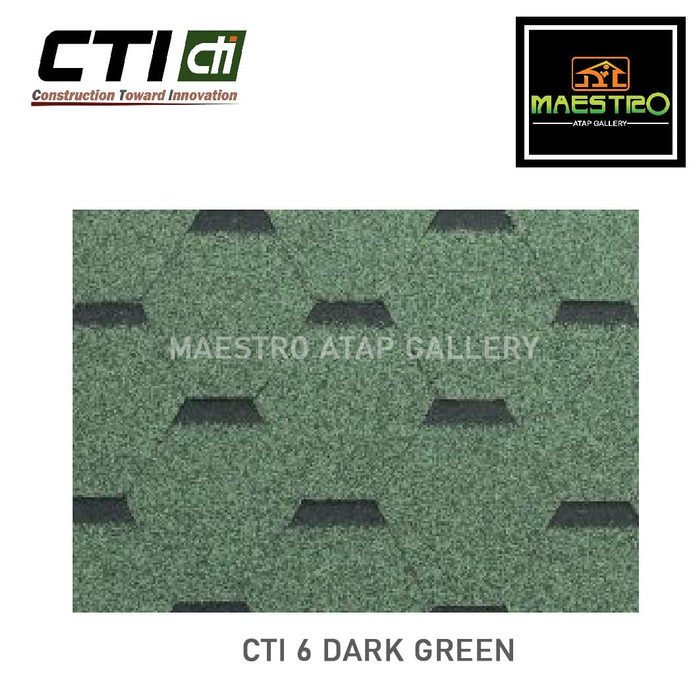 Atap Bitumen CTI CT6 Dark Green