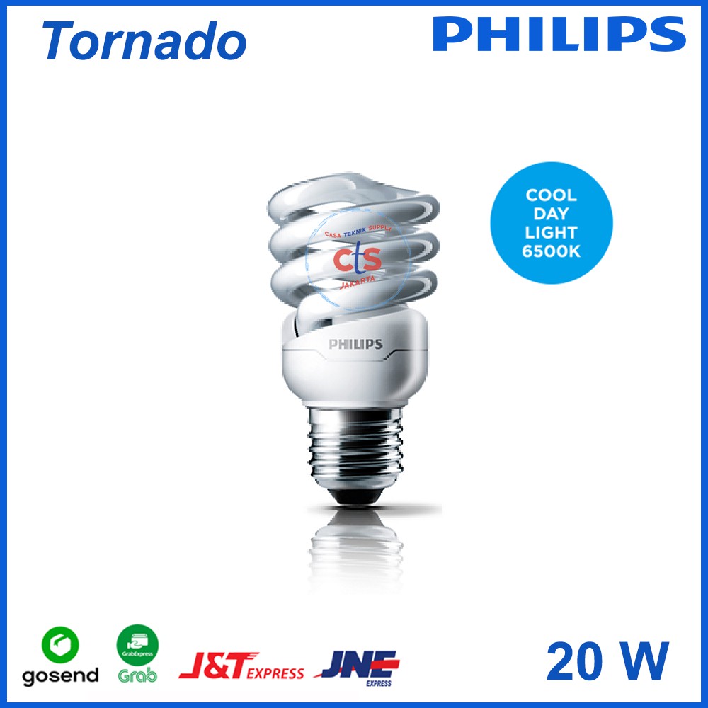  Lampu  Philips  Tornado 20  Watt  20Watt 20  W  20W Shopee 