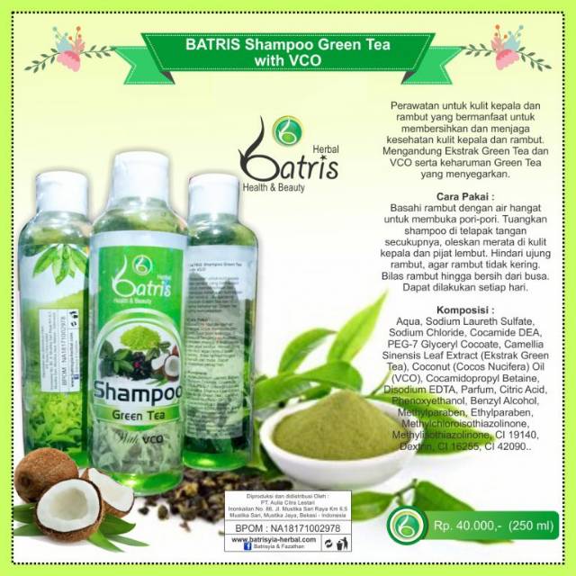 Batris Shampoo Green Tea