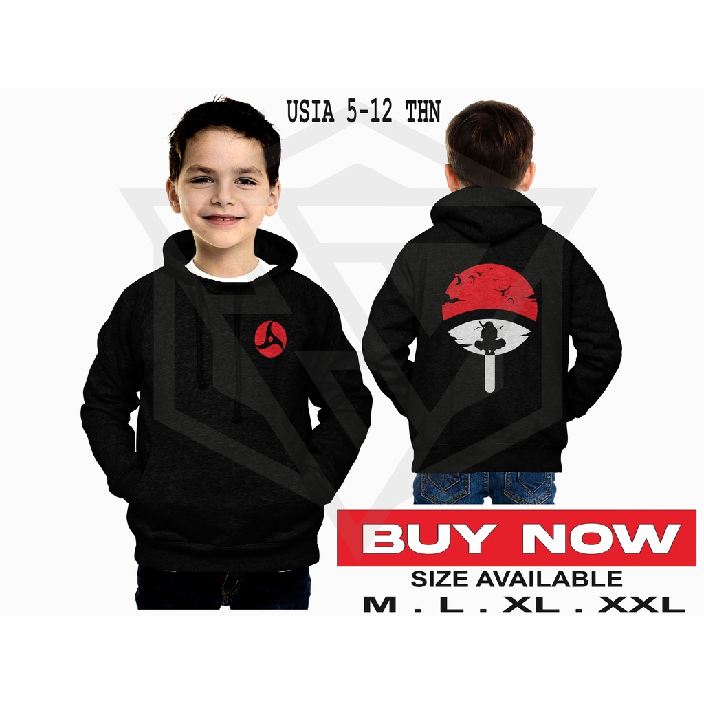 JAKET HOODIE ANAK NARUTO UCHIHA ITACHI | HOODIE ANAK | JAKET ANAK | HOODIE ANIME
