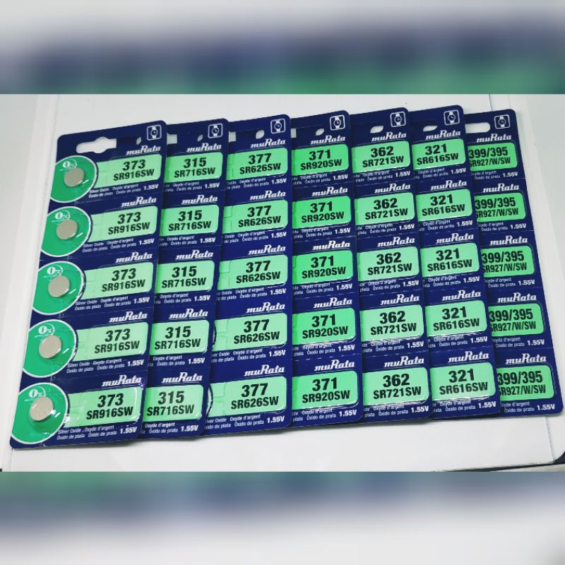 Baterai Jam Tangan MuRata ORI | 373 (SR916SW) | 315 (SR 716SW) | 377 (SR626SW) | 371 (SR920SW) | 362
