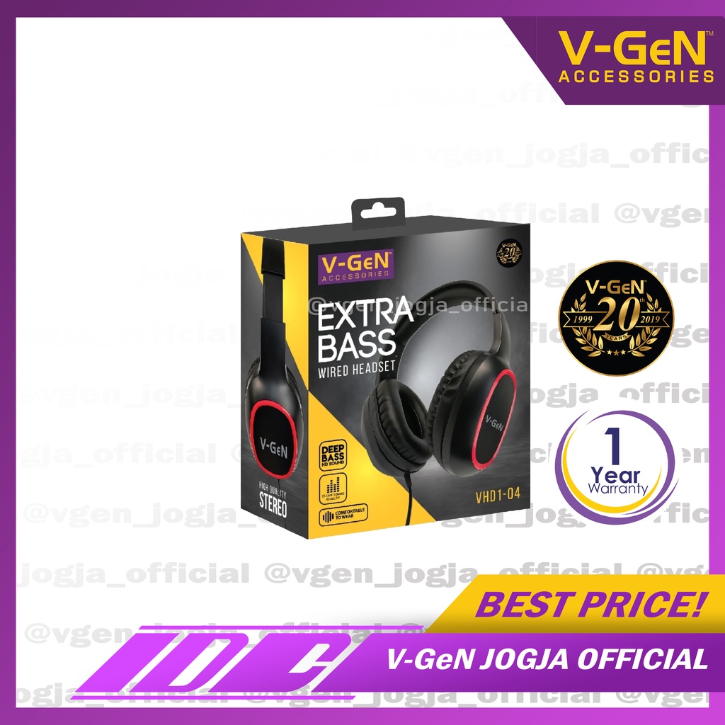 Headset Gaming V-GeN VHD1-04 Extra Bass VGEN