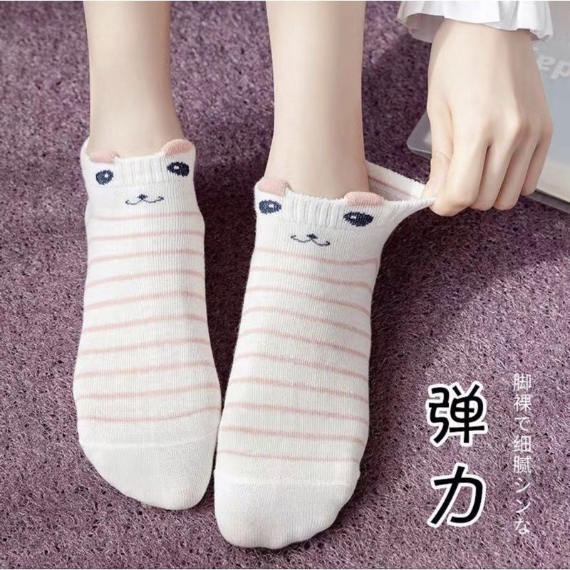 [COD] Kaos Kaki Pendek Import Cute Motif Kucing Kaos Kaki Wanita Import Pendek Semata Kaki Lucu Model Terbaru Kaos Kaki Fashion