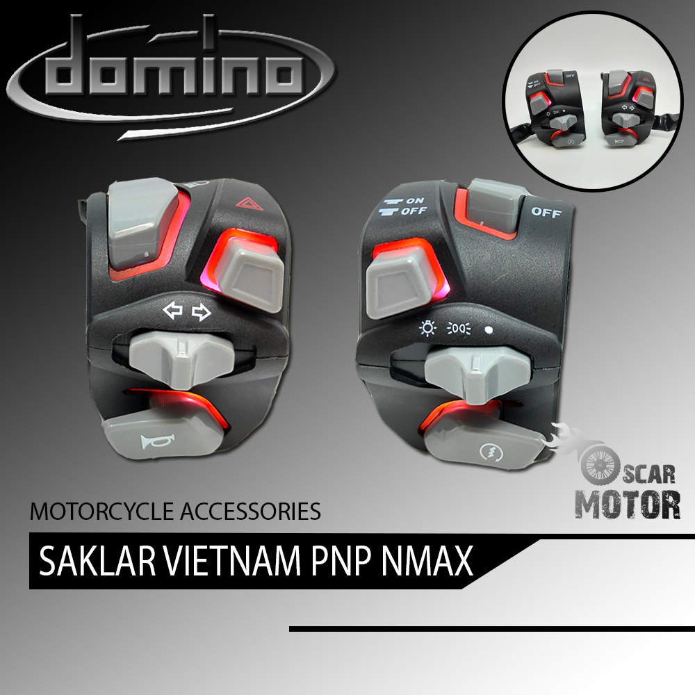 SAKLAR PULSAR NMAX AEROX PNP LED BIRU YAMAHA N MAX ENGINE STOP BAJAJ MODE HAZZARD KIRI DAN KANAN motor