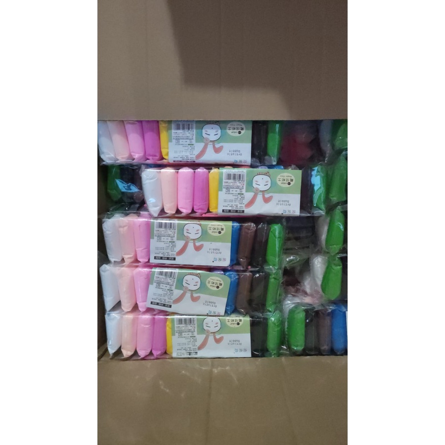 (GS8)Clay Polymer /Mainan Lilin Anak Eduksi Isi 12 Pcs