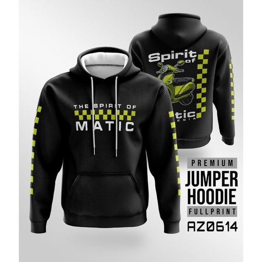 JAKET HOODIE SUNMORI THE SPIRIT OF MATIC ADA SIZE S SAMPAI 3XL AZ0614 FourJersey