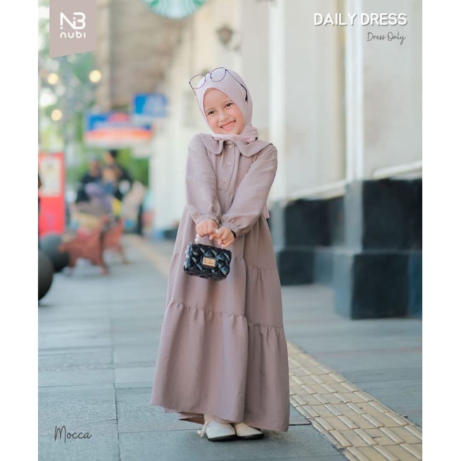 daily dress gamis nubintang /gamis nubi humaira Gamis syari anak  /gamis anak / flowery dress BAP KI