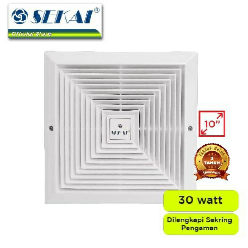 Sekai Kipas Listrik Ceiling Exhaust Fan 8 Inch/ Kipas Exhaust Fan Plafon MVF1091