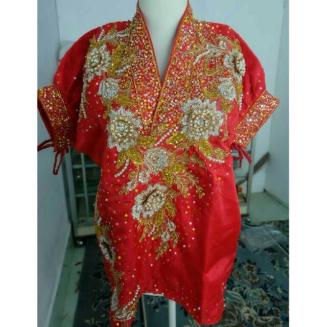 Baju Bodo Adat Bugis / Waju Tokko / Merah Payet