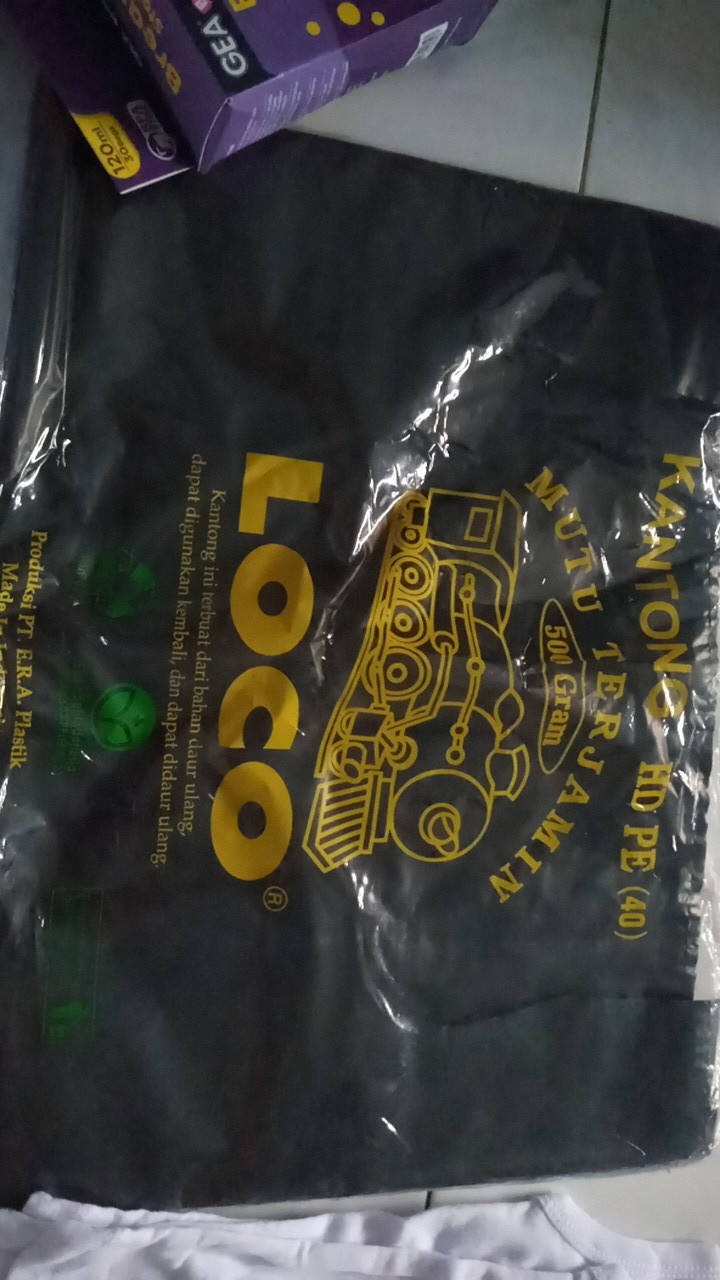 Kantong Plastik Kresek Loco Tebal Hitam 500 Gram Ukuran 17 - 50
