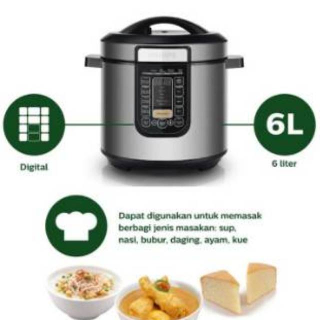PRESTO LISTRIK MASAK SENDIRI OTOMATIS Philips All-in-One Electric Pressure Cooker HD2137/30