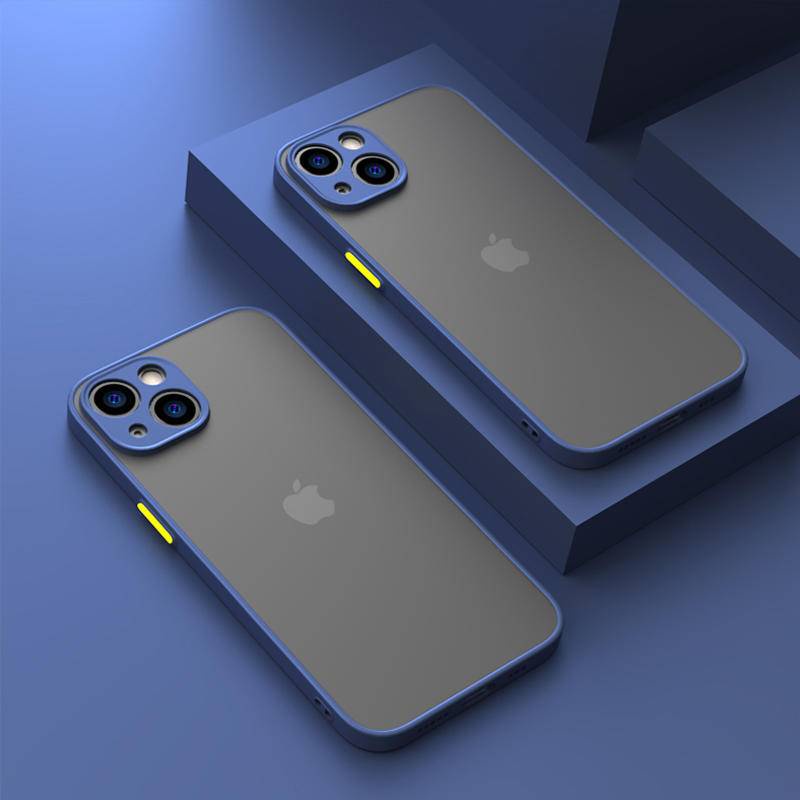 Casing Hard Case PC Matte Warna Kontras Untuk iPhone 14 13 12 11 Pro Max Plus 14