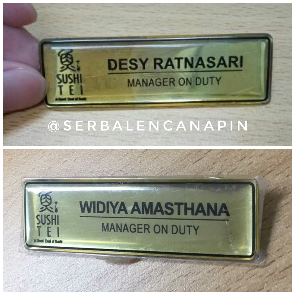 

Name Tag Manager on Duty Sushi Tei