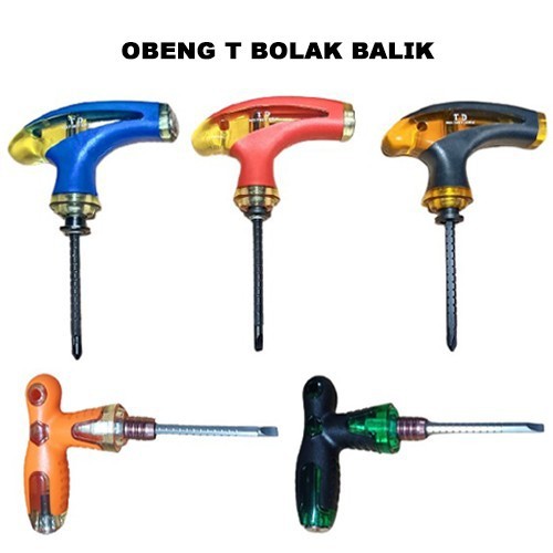 Obeng T Bolak Balik 2IN1 Obeng T Kombinasi