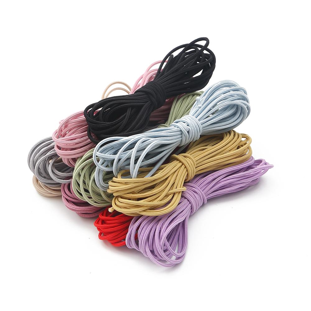 2mm 5M/lot 6warna Nylon Tali Elastis Cord String Strap Untuk Perlengkapan Aksesoris Jahit Handmade DIY