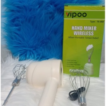 Hand Mixer Wireless VIPOO TE- 068 Blender Tangan Pengocok Telur