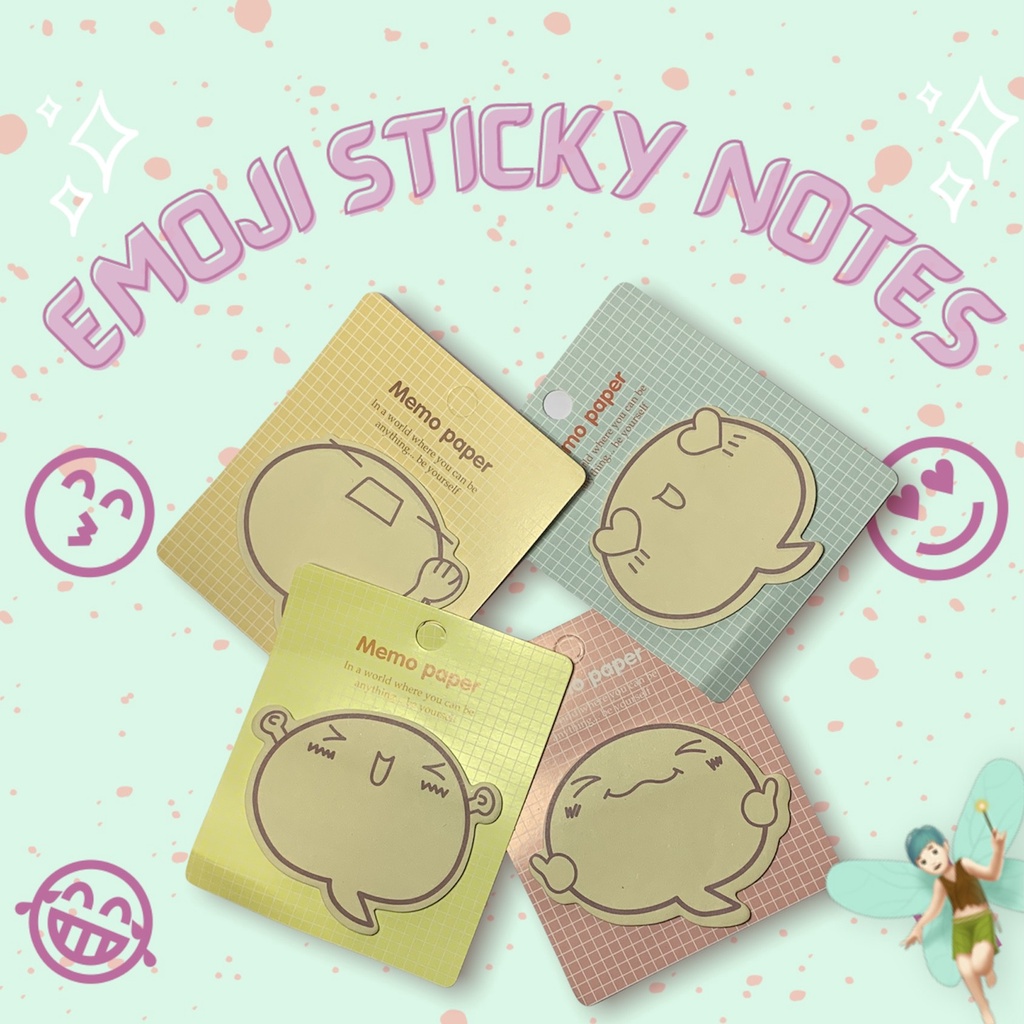 

Sticky Notes Memo Emoji Karakter Ekspresi Lucu Label Kertas