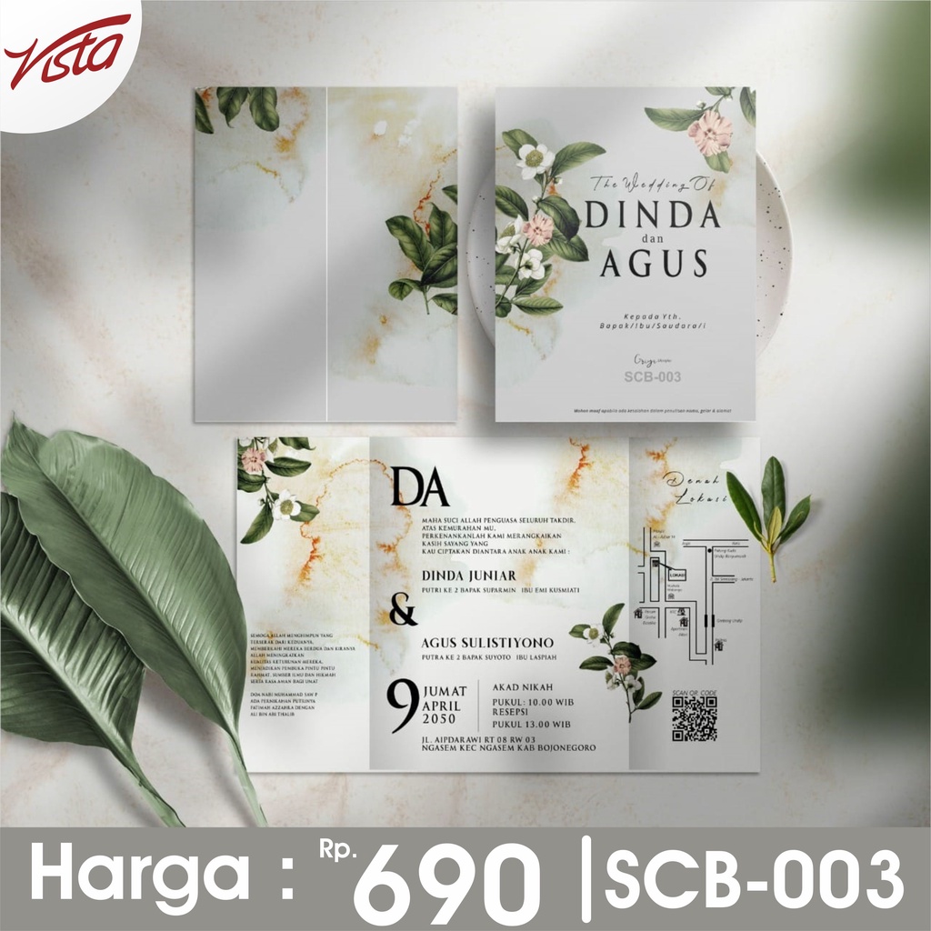 Undangan Pernikahan Blangko Griya SCB-003 | vistaundangan