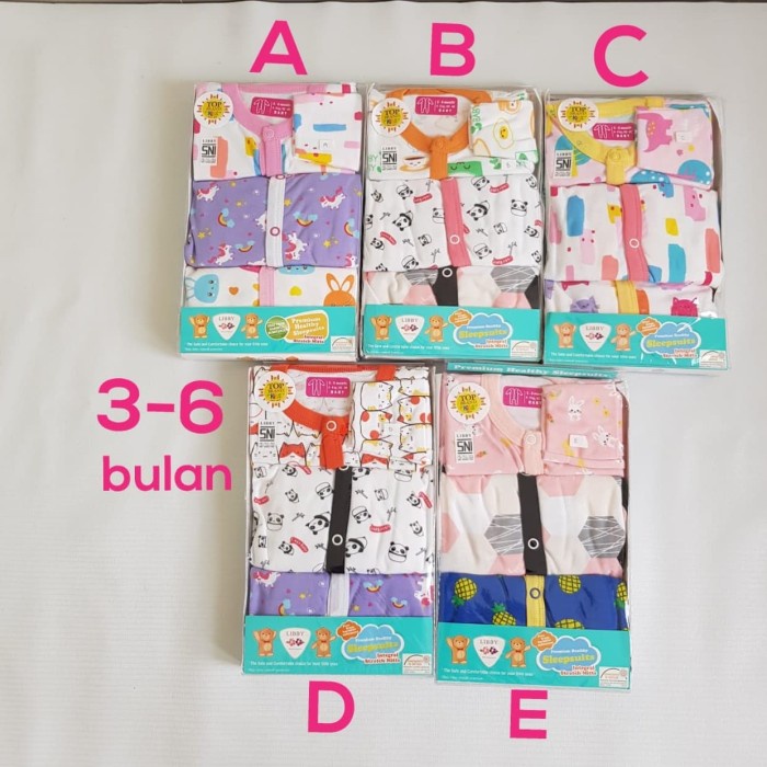 Bayi-Piyama- Baju Tidur / Piyama Baby Girl Libby Premium Healthy Sleepsuit - 6-9 Bulan -Piyama-Bayi.