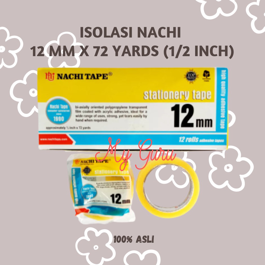 

[ROL] ISOLASI NACHI STATIONERY TAPE 12 MM X 72 YARD (1/2 INCHI)
