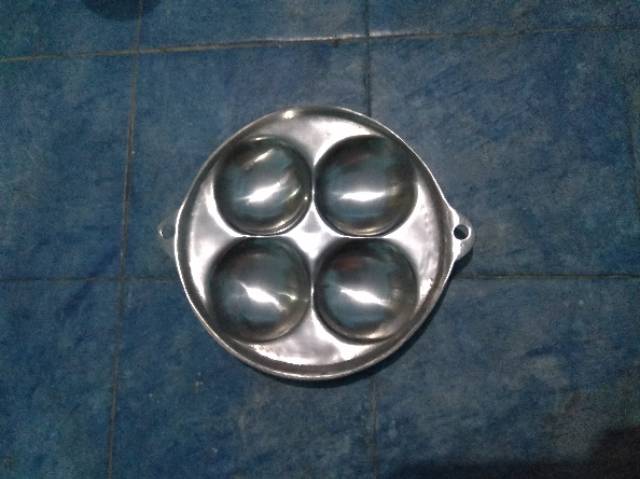 TERMURAH! ALAT PENCETAK KUE CUBIT ATAU APEM ISI 4 LUBANG DIAMETER 20 CM - ALAT MASAK ALUMINIUM MURAH