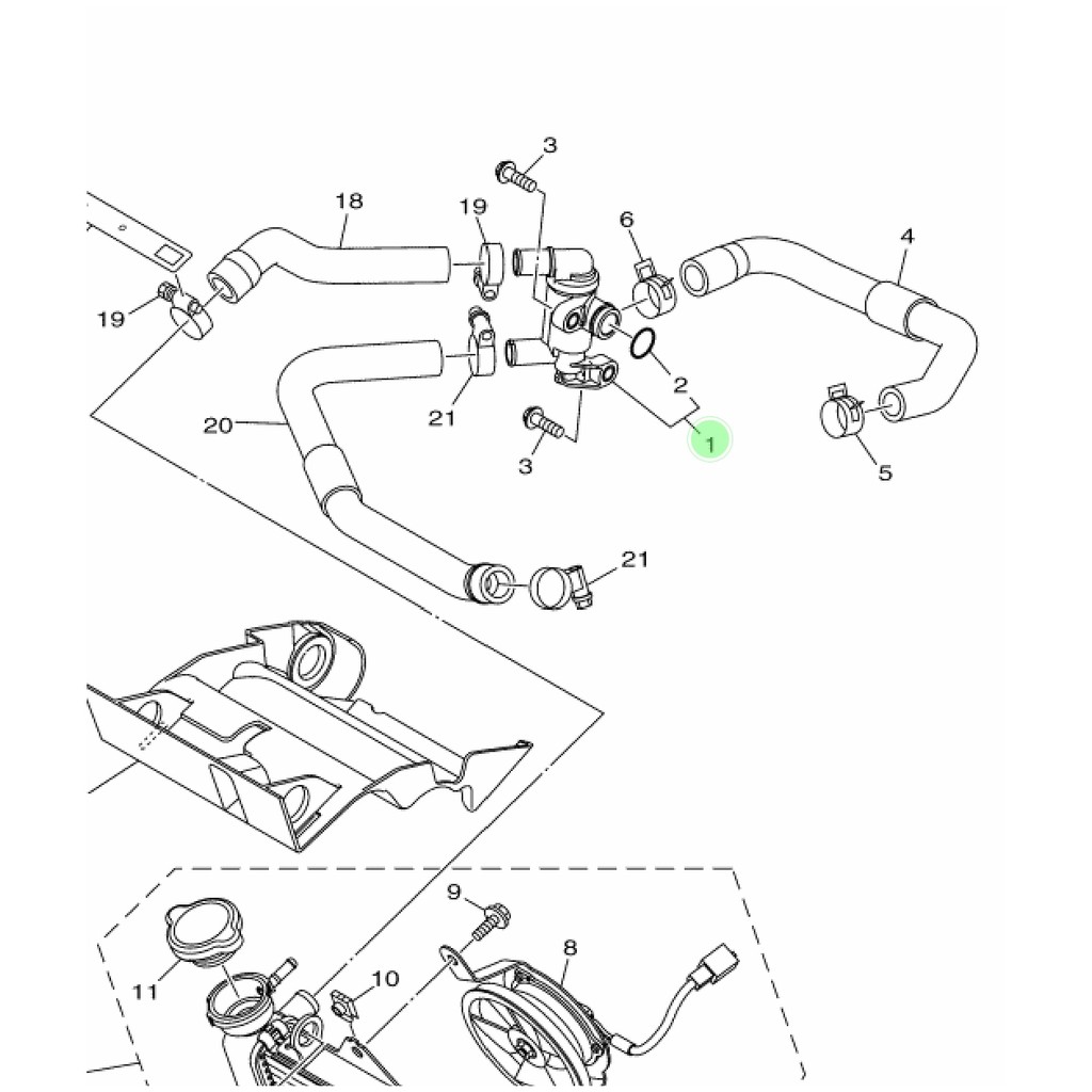 TERMOSTAT THERMOSTAT ASSY NEW R15 VVA V3 MT15 XSR VIXION R WR 155 ORIGINAL YGP BK6-E2410-00