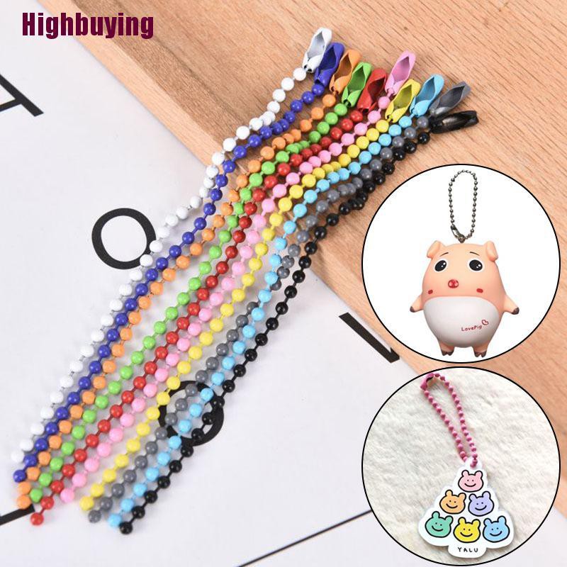 Hbid 10Pcs/Set Colorful 2.4MM Ball Bead Chain Connector Jewelry DIY Making Key Chain Glory