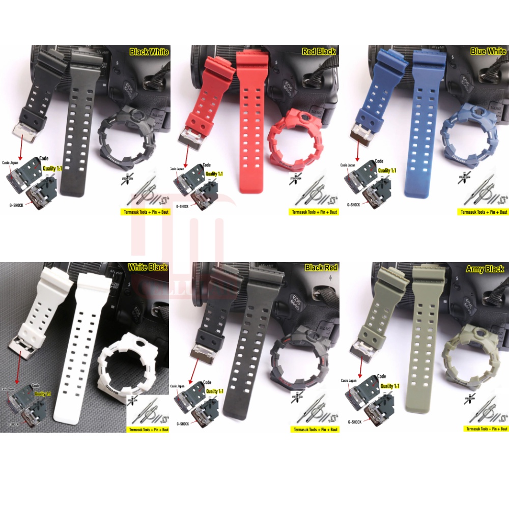 Tali Jam Clear Bening Strap Case Camo Army Casio G-Shock GA-700 GA-710 GA-735