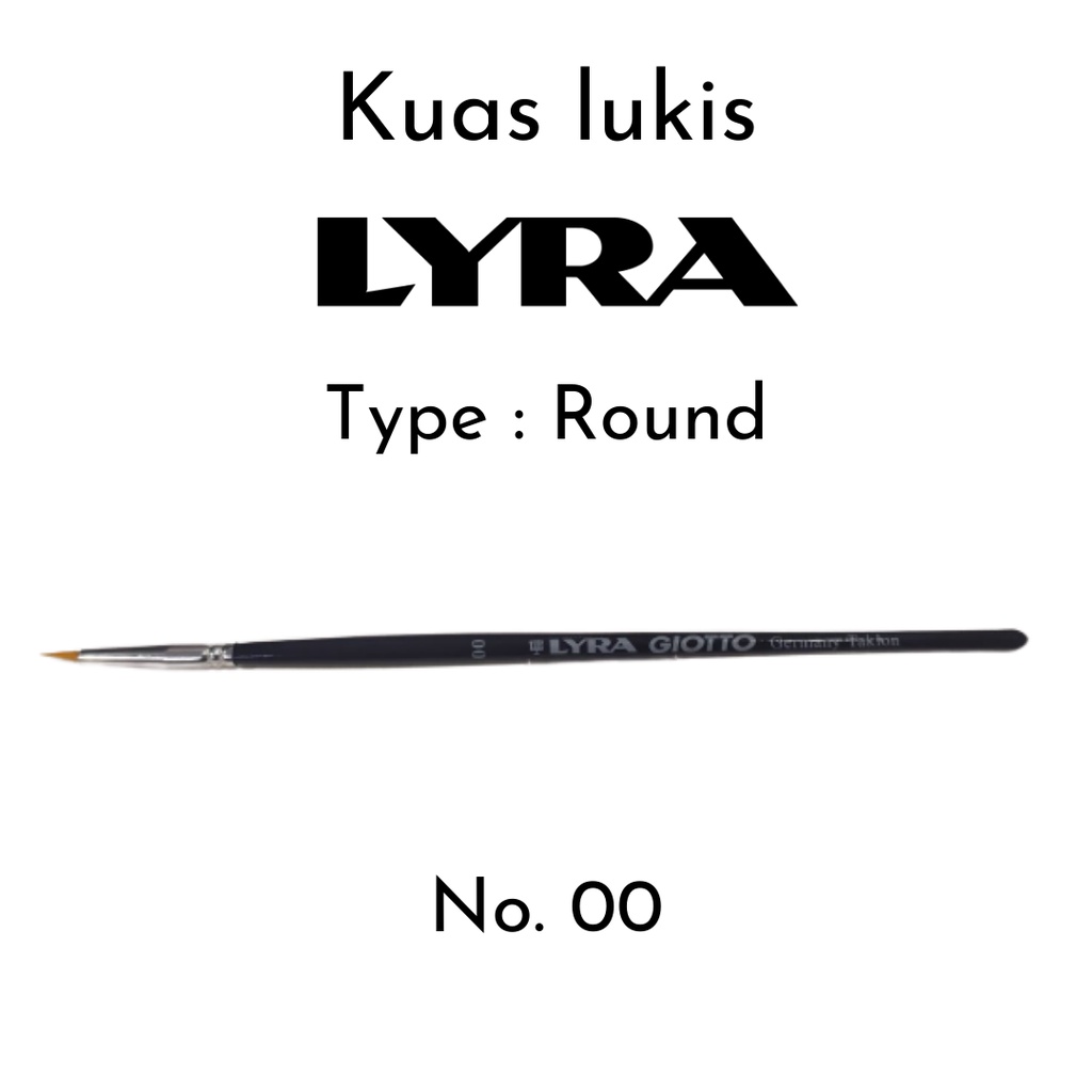 

Kuas Lukis LYRA No. 00 Round Taklon Brush