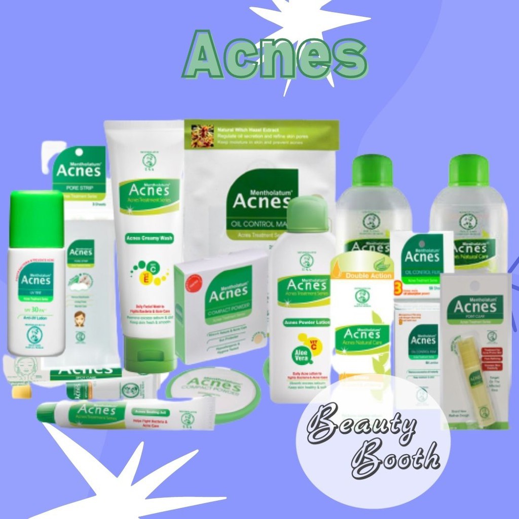 ACNES Creamy Face Wash Toner Sealing Jell Gel Acne Spot Care Point Clear Starter Pack UV Tint Cream