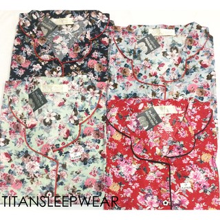 Setelan Piyama Baju Tidur Katun Jepang Bunga Celana Setelan Piyama Baju Tidur Katun Jepang Bunga Celana