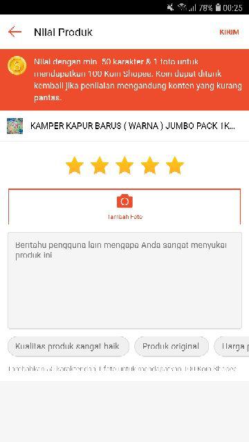 Kamper Kapur Barus ( Warna ) Jumbo Pack 1kg / 1 Kilogram Grosir Murah
