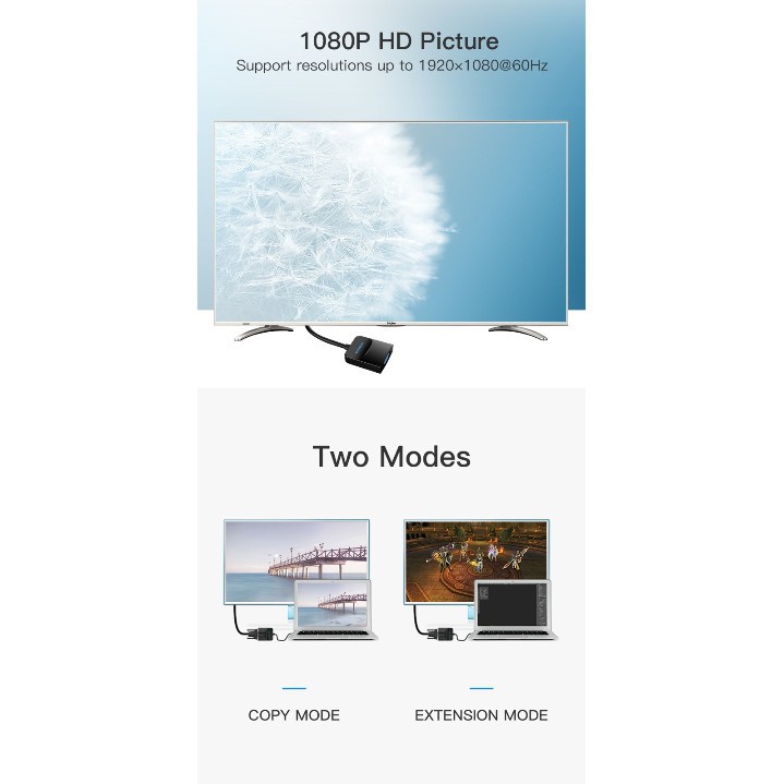 Vention HBF Converter DP DisplayPort To VGA Female - Macbook Windows...