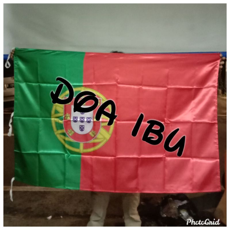 

best seller bendera ruangan PORTUGAL bahan satin 90cm x 135cm