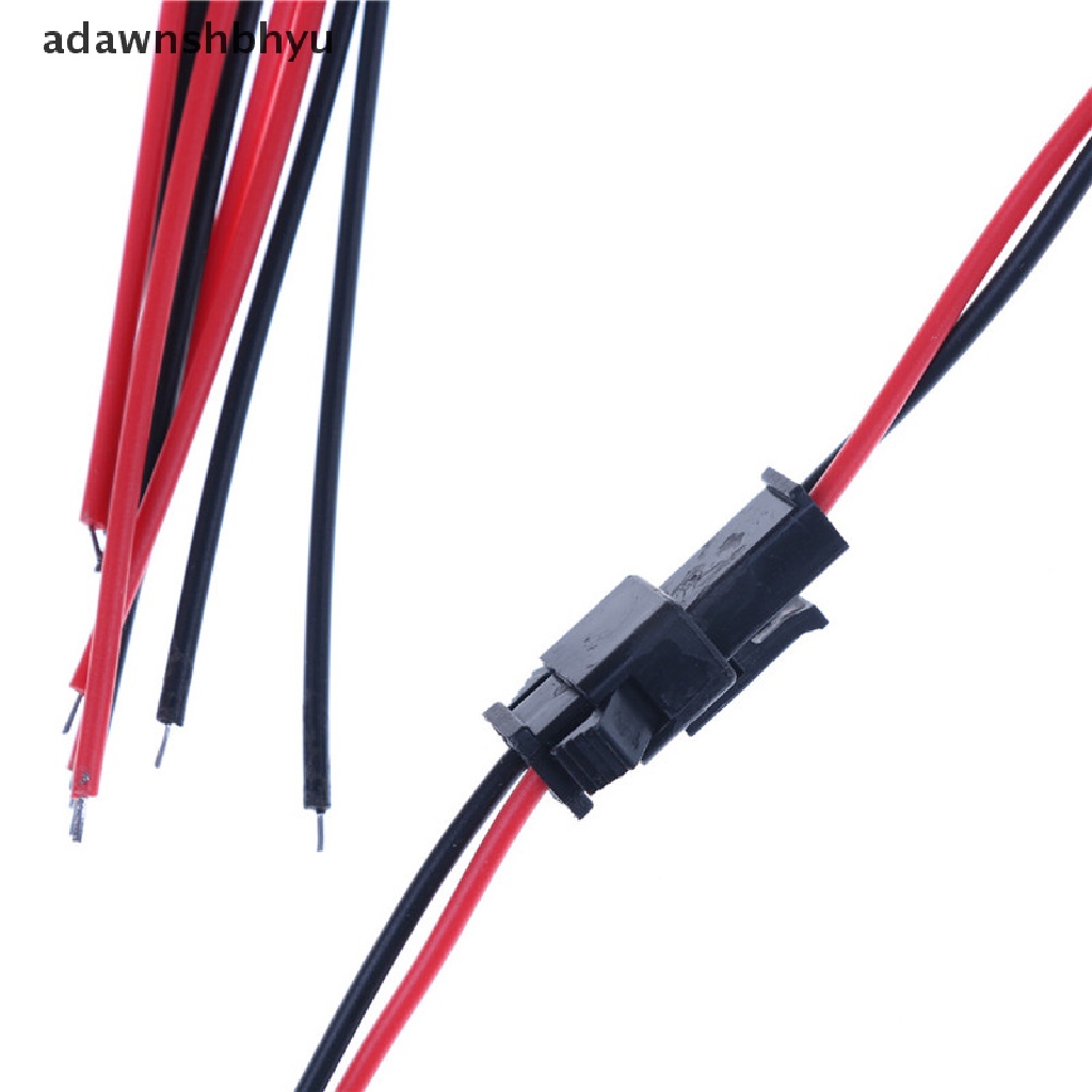 Adawnshbhyu 10pcs 2Pin Kawat Memimpin Baterai Konektor Adaptor LED Strip Konektor Kabel 10cm