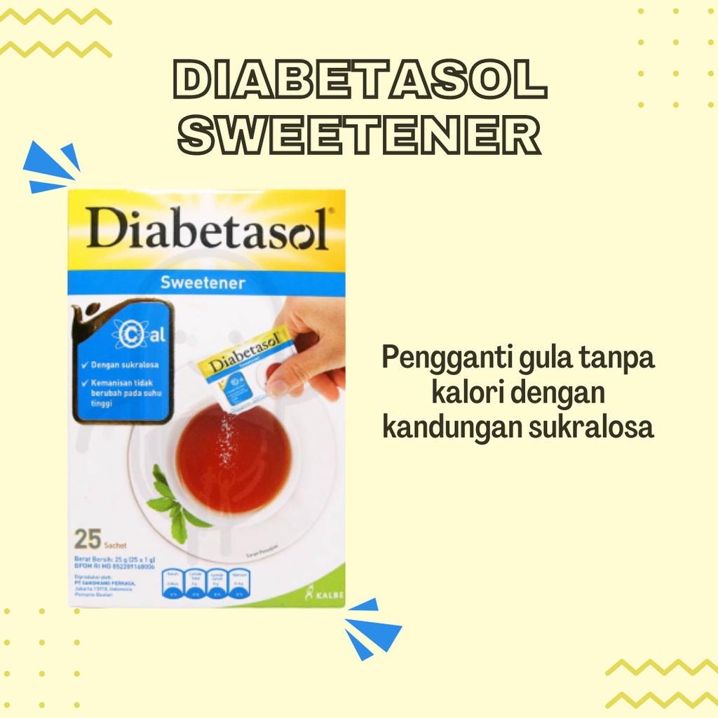 DIABETASOL SWEETENER ISI 25 &amp; 50 SACHET