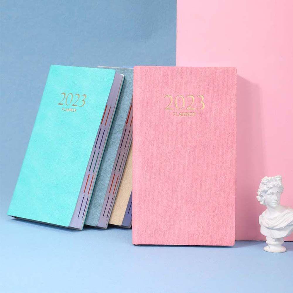 Lanfy 2023 Notebook Daily Solid Color Weekly Planner 365hari Jadwal Organizer Perlengkapan Alat Tulis Agenda Planner