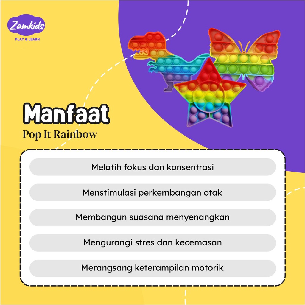 MAINAN EDUKASI POP IT POPIT RAINBOW-2