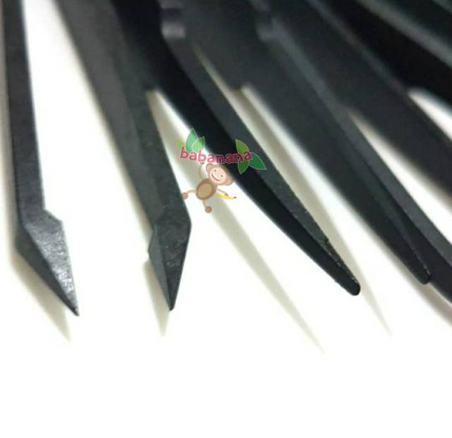 Tweezer 8pcs pinset black fiber penjepit multifungsi