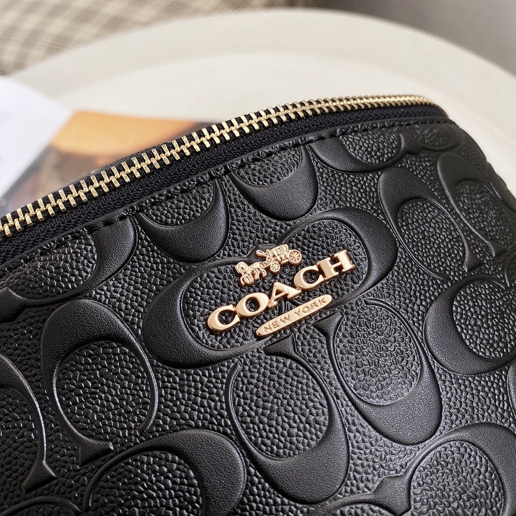 （Shopee Live）48741-9 coach original 48741 ladies new classic embossed Logo waist bag, chest bag, shoulder bag, first layer cowhide with YKK hardware  yaobao