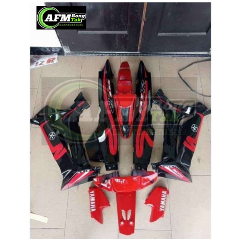 paket bodi set body set halus yamaha fiz r FIZ R warna hitam merah