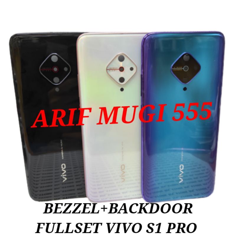 KESING CASING HOUSING FULLSET BEZZEL BAZZEL BACKDOOR VIVO S1 PRO ORIGINAL