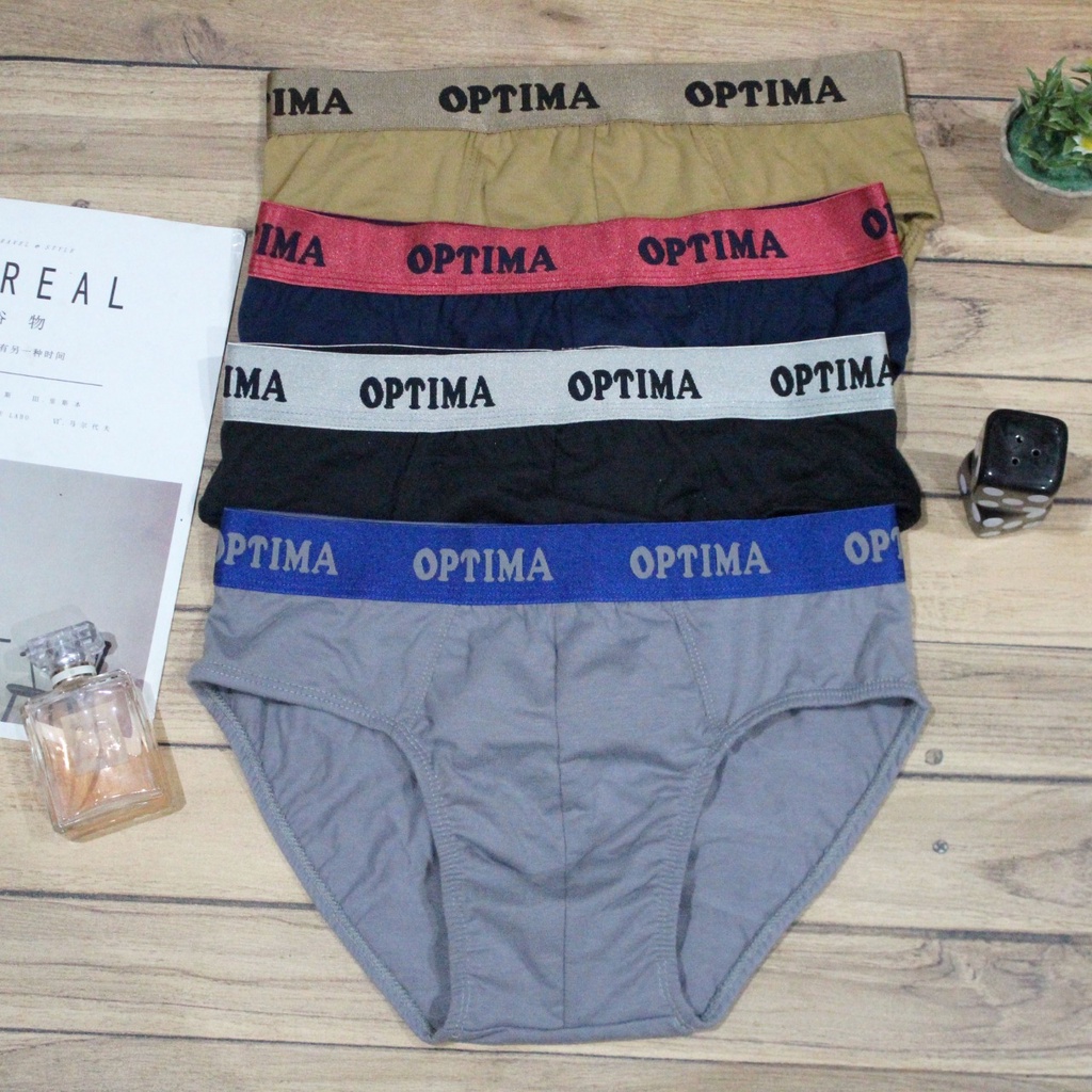 Celana Dalam Pria CD Cowok Underwear Laki Laki Dewasa Optima bahan Katun Ukuran M/L/XL/ XXL [1368]