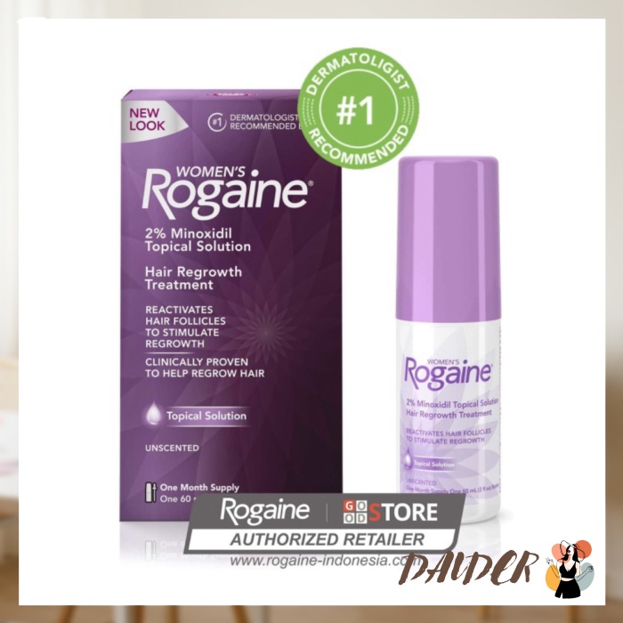 WOMEN'S ROGAINE SOLUTION LIQUID - 2 MINOXIDIL BERKUALITAS