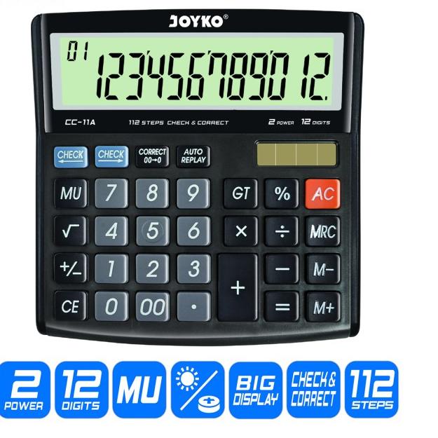 

➷ Calculator / Kalkulator Joyko CC-11A / 12 Digits / Check Correct ✲
