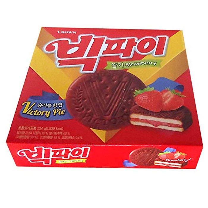 Crown Victory Pie Strawberry - Pie Coklat Strawberry Korea