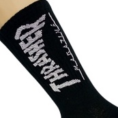 Kaos kaki skate oldschool motif TRS Hitam tulisan kuning putih