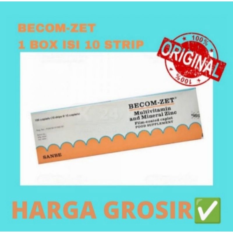 BECOM ZET MULTIVITAMIN AND MINERAL ZINC - BOX ISI 10 STRIP