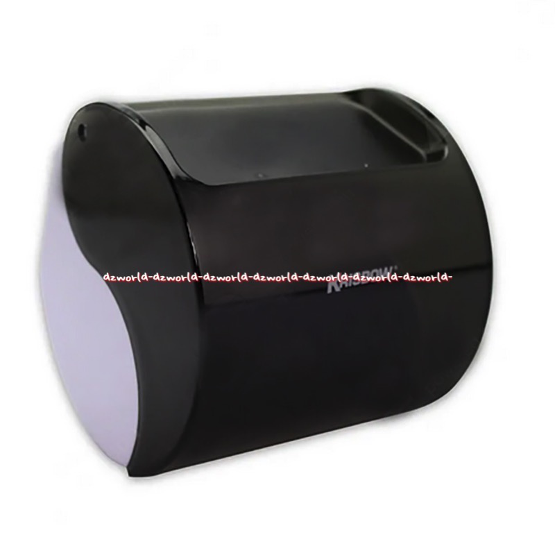 Krisbow Tissue Roll Dispenser Tempat Tissu Gulung Kecil Toilet WC Hitam Black Tissu Tisu Tisue Rolls