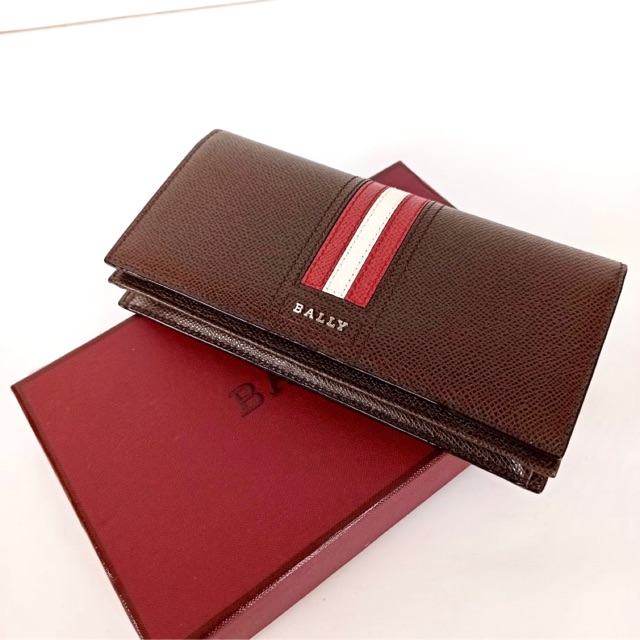 Bally Original-Dompet Bally Taliro Lt Brown Embossed